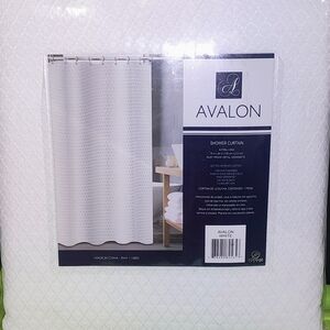 Avalon Elegant White Shower Curtain Extra Long New With Tags